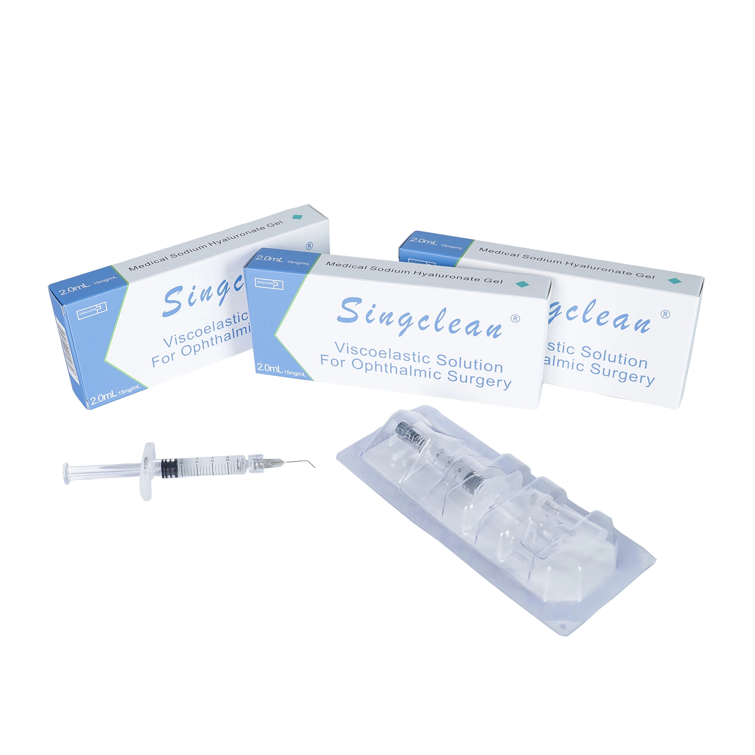 15mg/ml Singclean humano ha para cirurgia oftalmológica Viscosurgical Viscoelástico Device