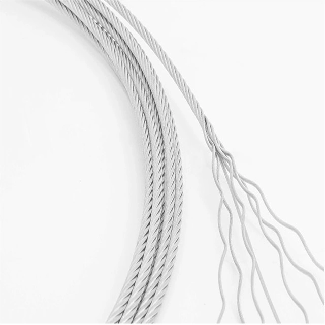 Wire Rope 1X7 Compact Strand Stainless Steel AISI 316 Used for High-End Shrouds in Smaller Diameters. Compact Strand Wire Rope with a Very High Breaking Load.