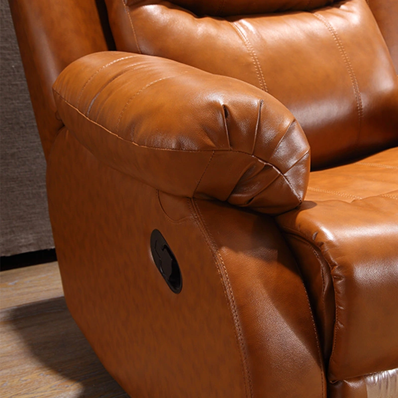 High Density and Elastic Sponge Modern Corner Leather Cinema Sofa