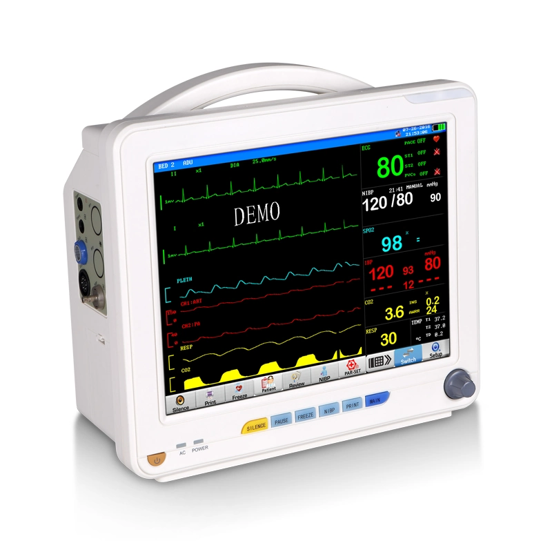 Monitor de pacientes em ambulância multiparamétrica recarregável para hospitais com preço mais barato