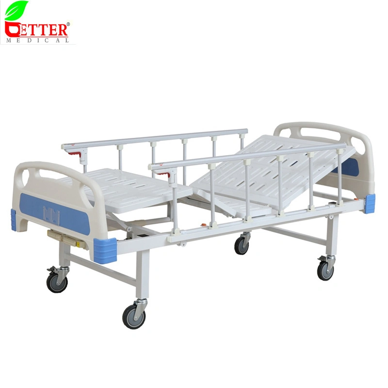 Hospital Furniture Metal 2 Cranks Backrest, Footrest Adjustable Patient Bed