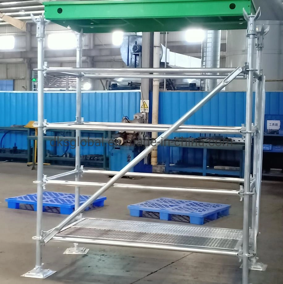 ANSI Steel Frame Ringlock Vertical Standard Scaffolding with Spigot