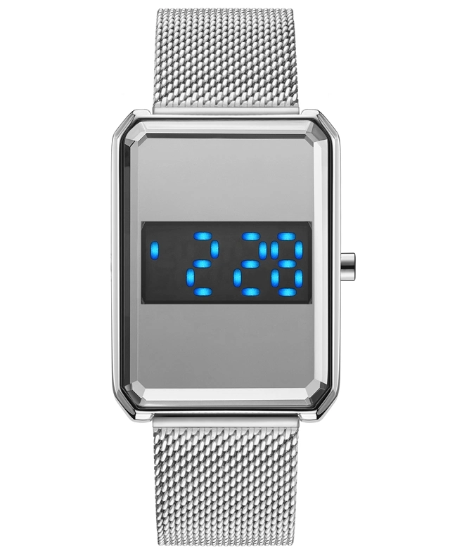 Unisex Stainless Steel Square Sport Electronic Digital LED Watch Wy-143