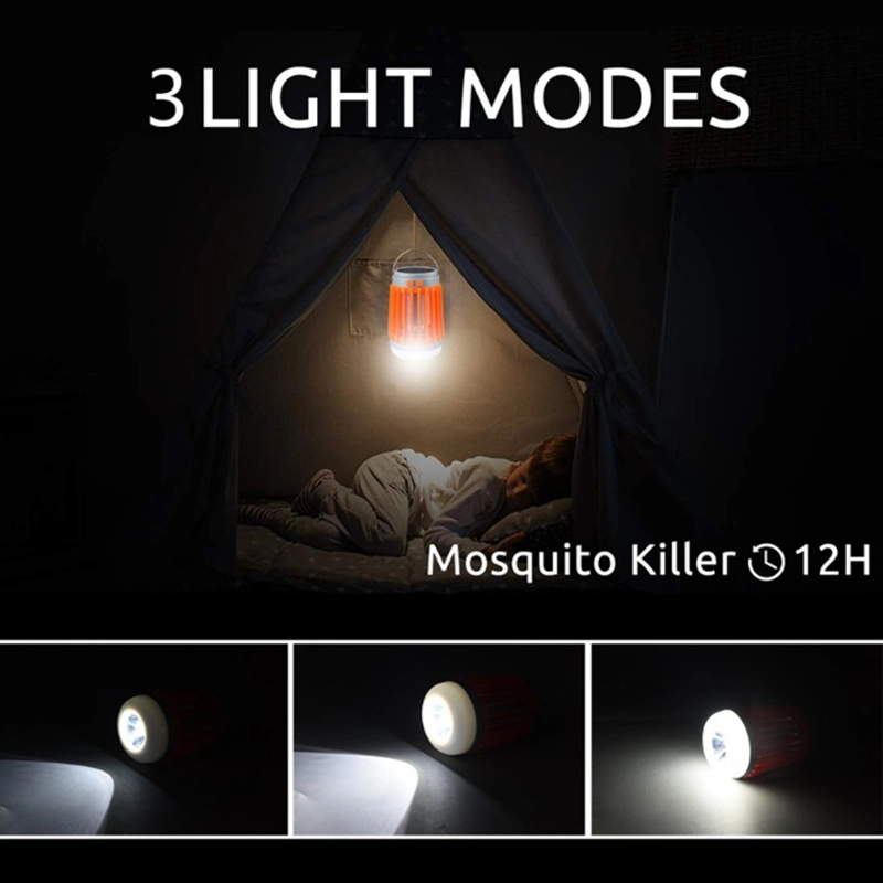 New LED Solar Mosquito Light UV Bug Mosquito Repellent Outdoor Camping Light Emergency Lamp