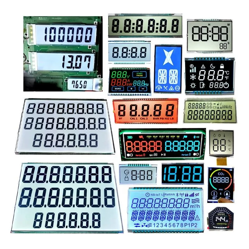 Module d'affichage LCD 7 Segmen va HTN TN pour Compteur de distribution numérique ODM de pompe à carburant Tatsuno OEM