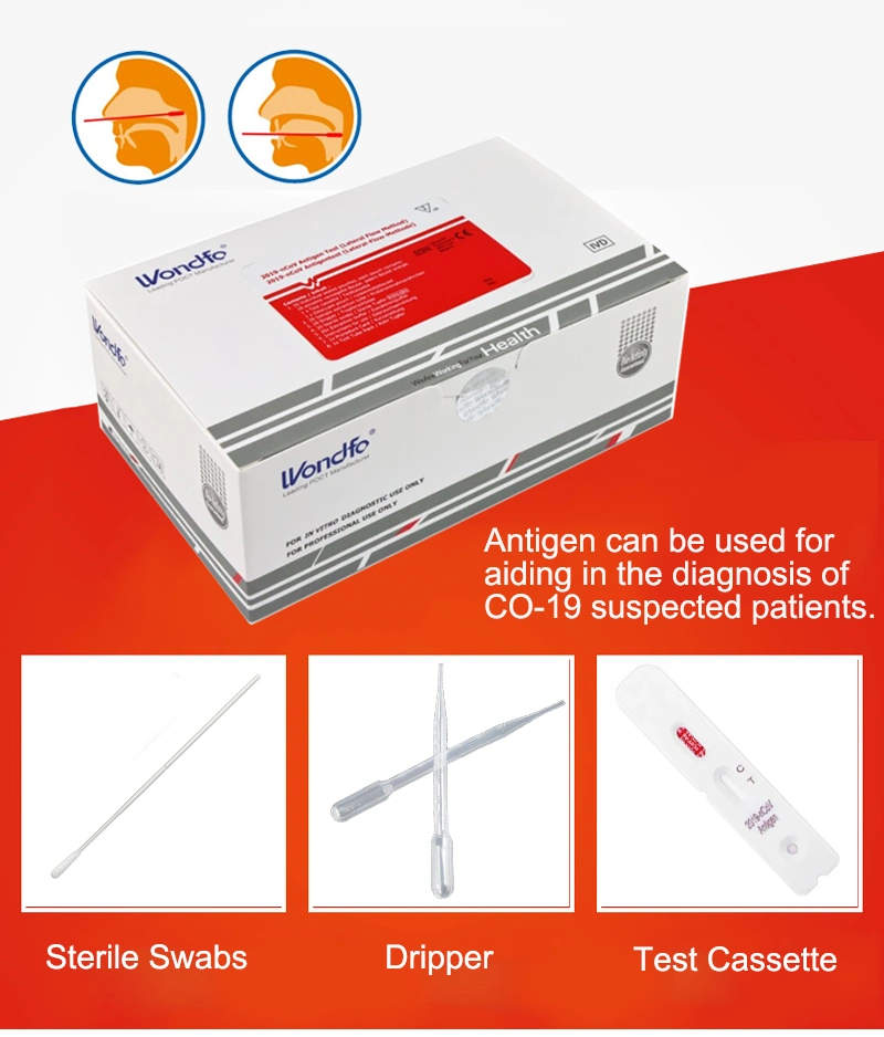 Colloidal Gold Method Wondfo Supplier 19 Virus Test Kit for 25 Person