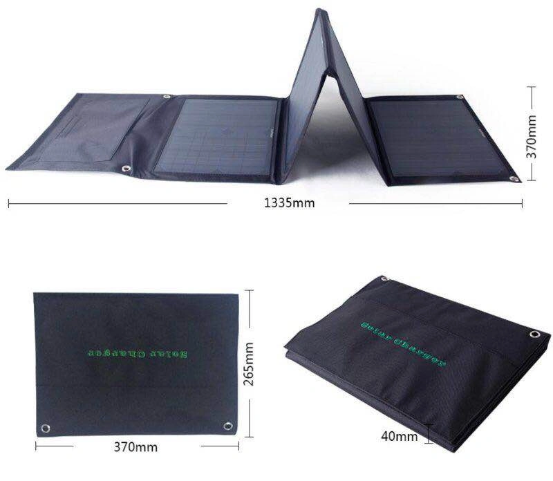 Fabric Folding Solar Panel 40W Family Use USB Portable Power Solar Panel Battery Charger