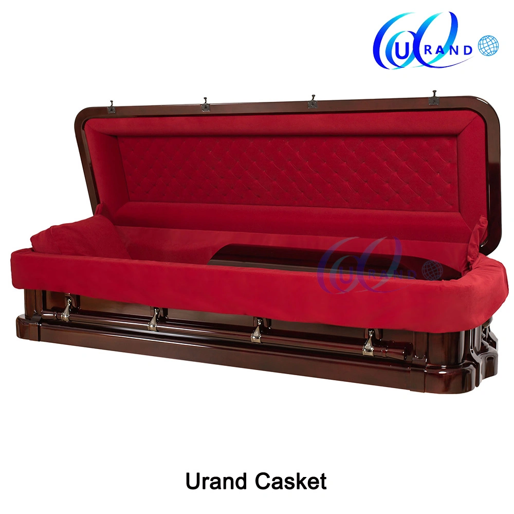 Luxry Presidente estilo Americano Cultura China Red Velvet Interior Casket