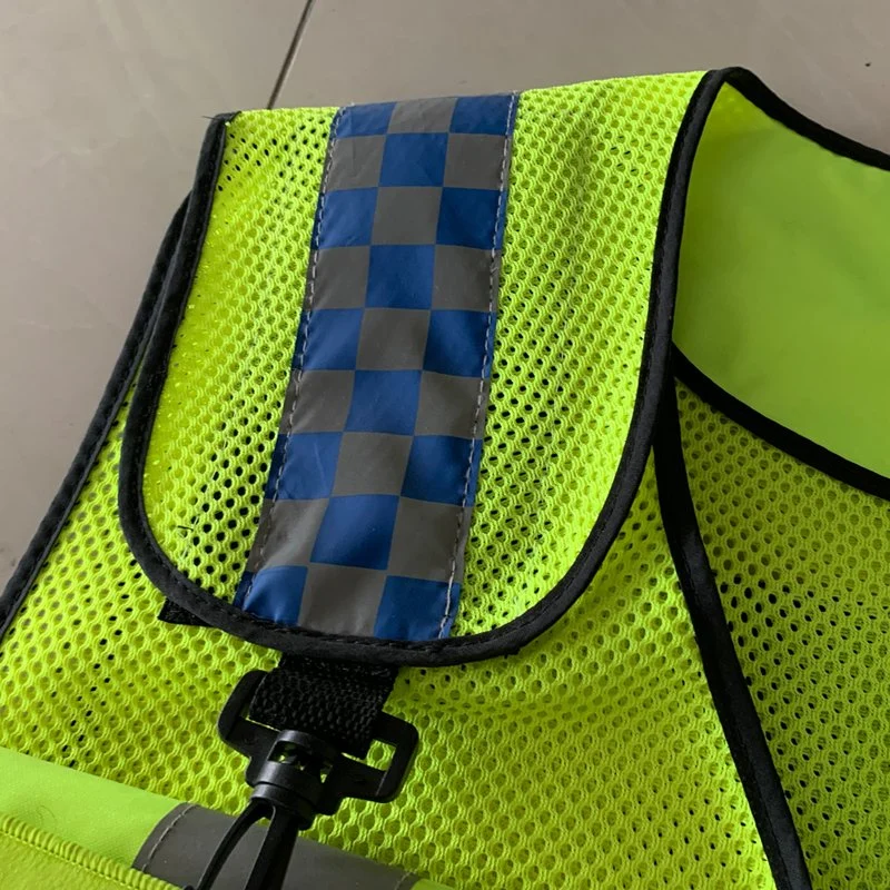 Gilet de sécurité de police à visibilité élevée avec avertissement ce, réfléchissant la circulation