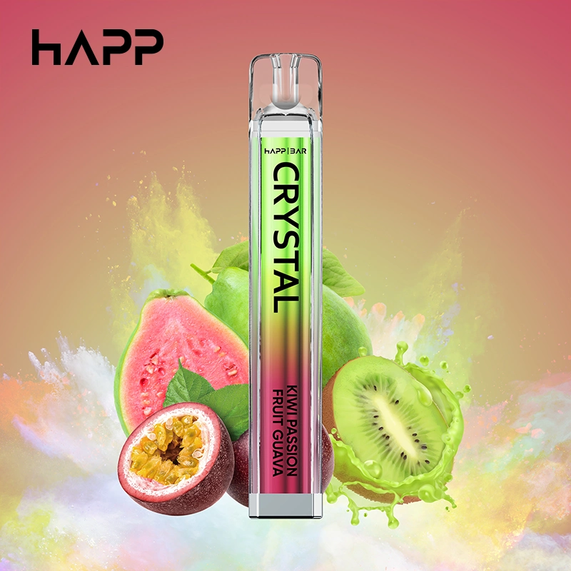 Happ Crystal Bar UK Market Tpd Vape Pen Mesh Coil Fruit Flavors 2% Disposable Vapes 600 Puffs