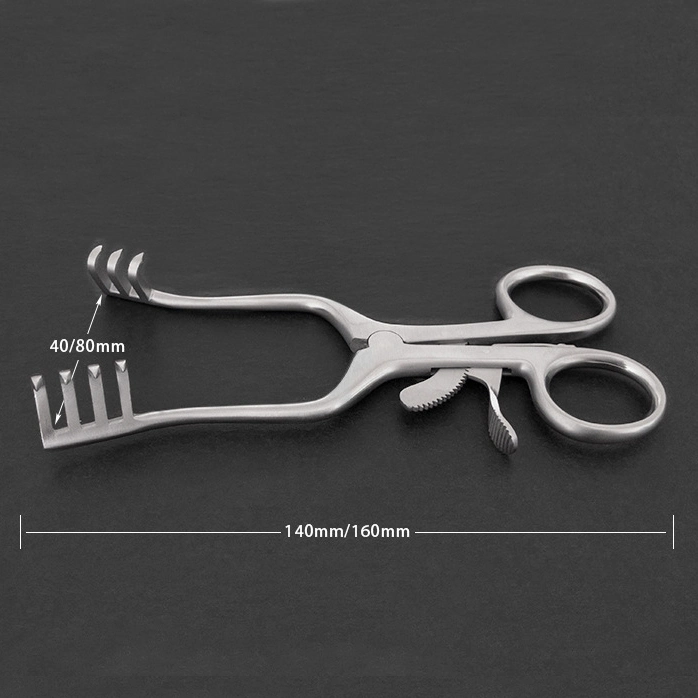 Medical Expander Spreader Orthopädische Mastoid Automatisch Einstellbar Fixed Hook Skin Aufrollpinzetten-Op-Instrument