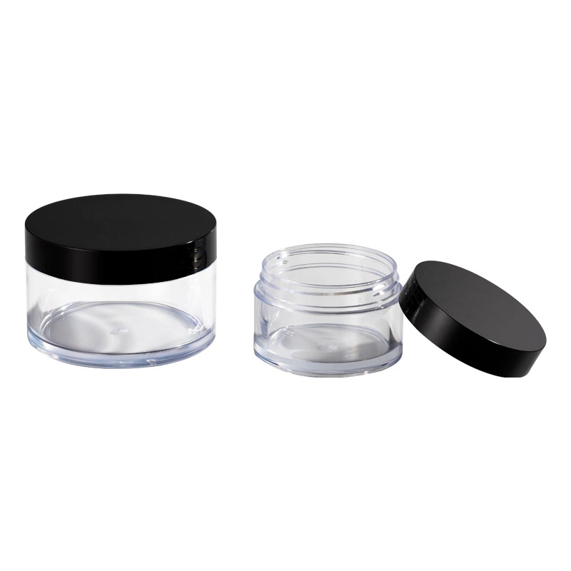 High quality Empty Clear PP Plastic Cosmetic Packaging with Cap Cream Jar