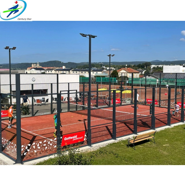 Sport Verwendet Neues Design Padel Court Paddel Tennisplatz Panorama Innen