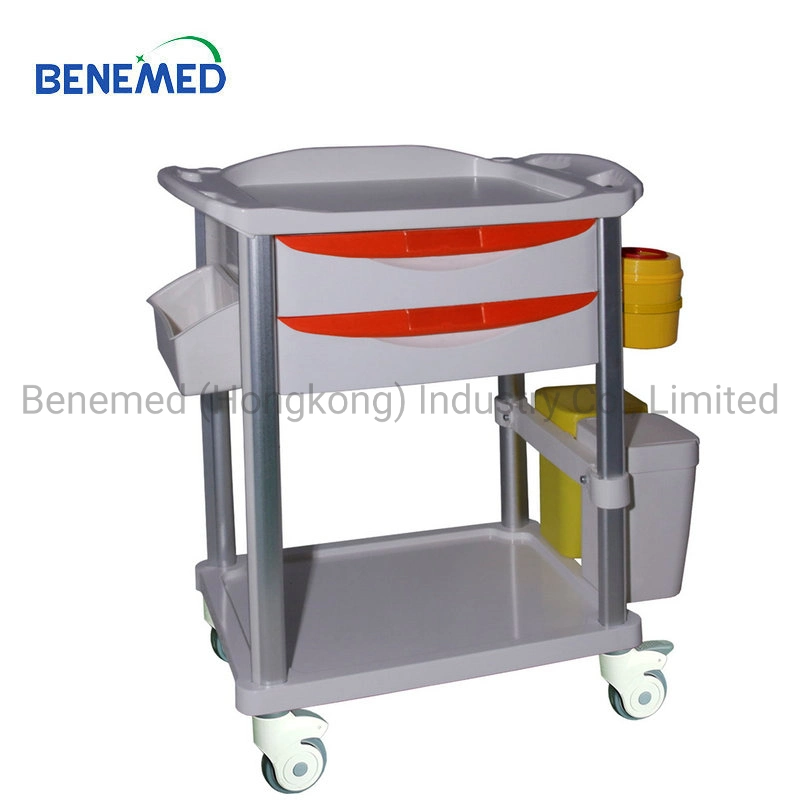 Mobile Multi-Functional Medical Treatment Trolley Cart with Drawer for Sale