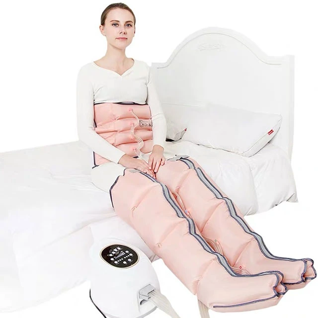 Masajeador de piernas, máquina de masaje de pies y pantorrilla tranquila con compresor de aire para la circulación y alivio del dolor, fisioterapia de rehabilitación, envolturas de piernas ajustables