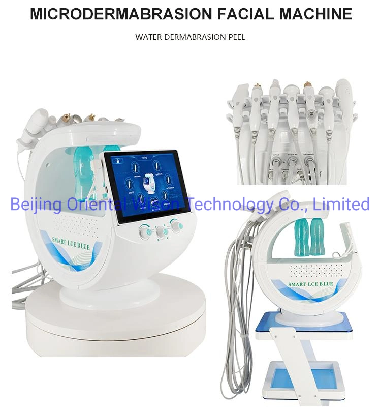 تقنية Microdermcشط 7 في 1 مقاومة للتآكل من المواد الهيدروكستكشط الجلد القابل للكشط الثلج المحمول Blue Microdermiccشط 7 في 1 العناية بالبشرة الهيدرمالكشط العناية بالبشرة Hydra Dermaking Oxygeno Facial