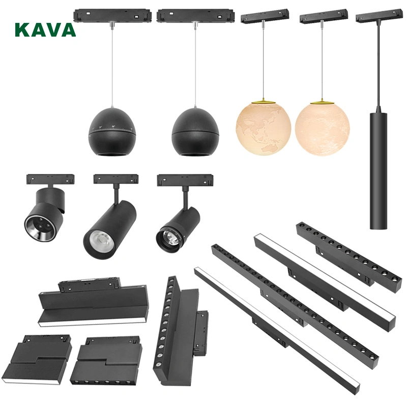 Sala de café que viven de la luz LED pista magnética con rebajes Negro 24mm 27mm de diseño de bloqueo magnético fuerte vía Khs-15D