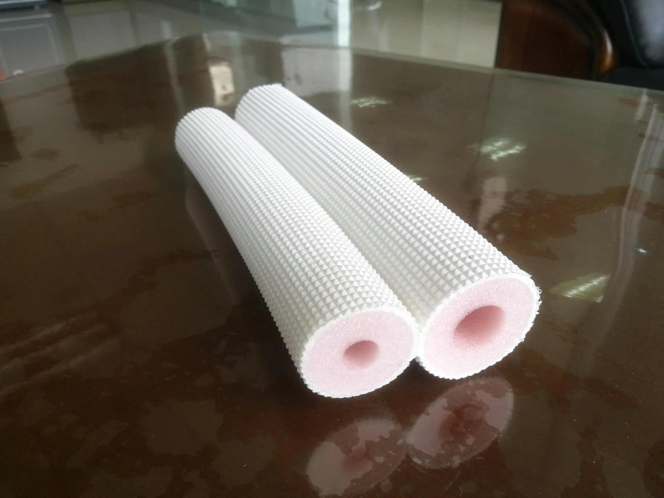 Two Layers PE Foam Insulation Twin Tube Embossed Skin for Air Conditioners