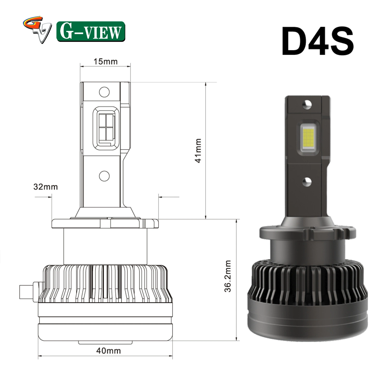 D Series Auto LED Headlight D1s D2s D2r D3s D4s D4r D5s D8s Xenon White LED Universal 70W 6000K 12000lm