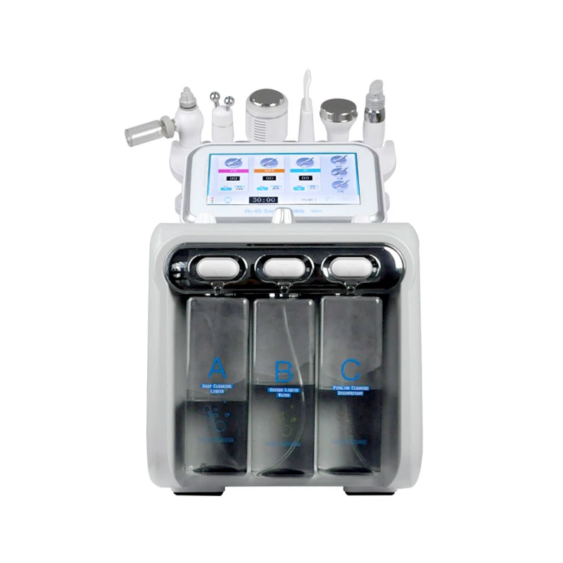 Beauty Salon Popular Face Beauty Device 6 in 1 Small Bubble H2O2 Facial Skin Care SPA