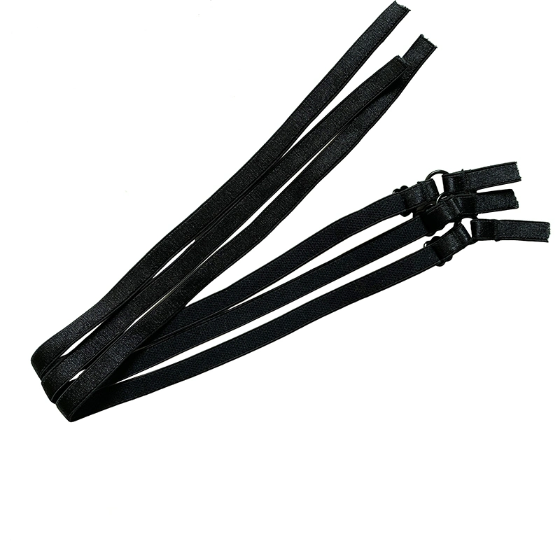 Wholesale/Supplier 3/8 Inch Nylon Black Adjustable Nylon Bra Strap Shoulder Elastic Bra Strap