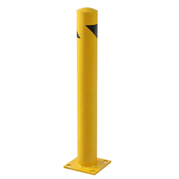 Yellow Powder Coat Steel Pipe Safety Bollard.