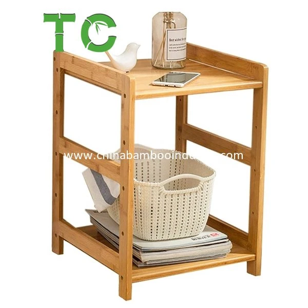 preço de fábrica Bambu Tabela Final Snack-mesa de café Exibir mesa de canto Rack Mesa Console mesinha de cabeceira