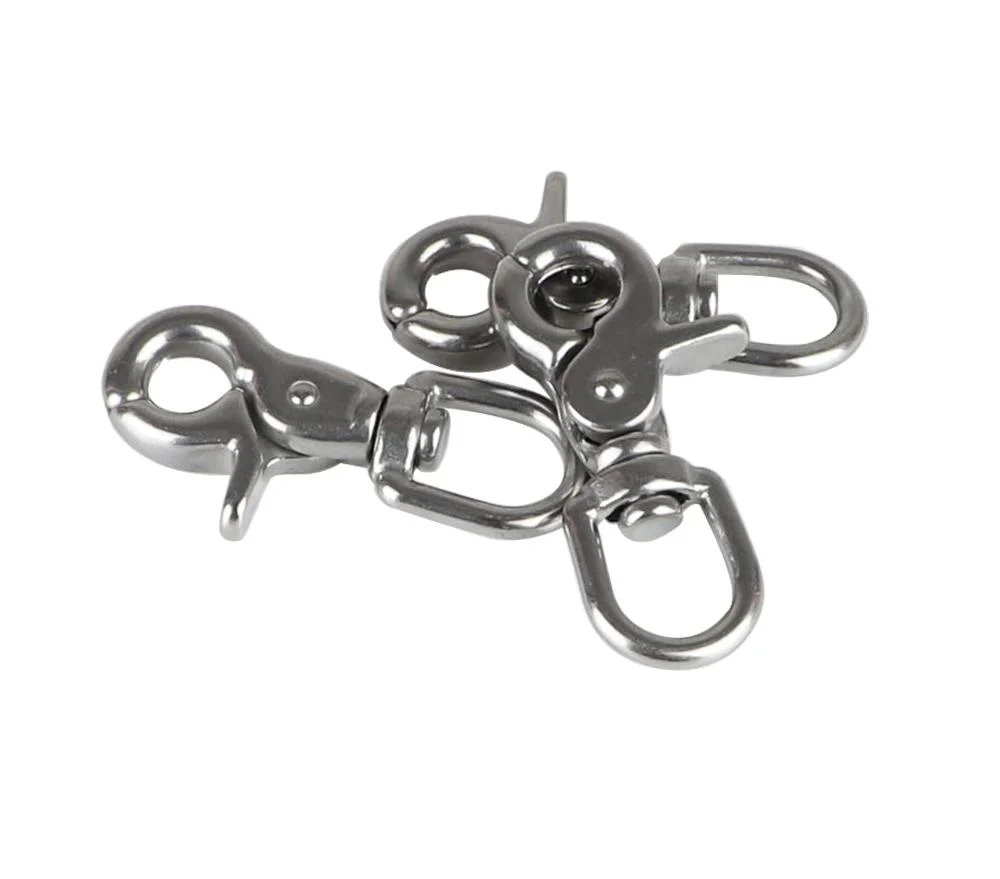 Newest Sale Precision Manufactured Stainless Steel Marine Hardware Wire Rope Fittings Precision Casting Trigger Swivel Snap Hook