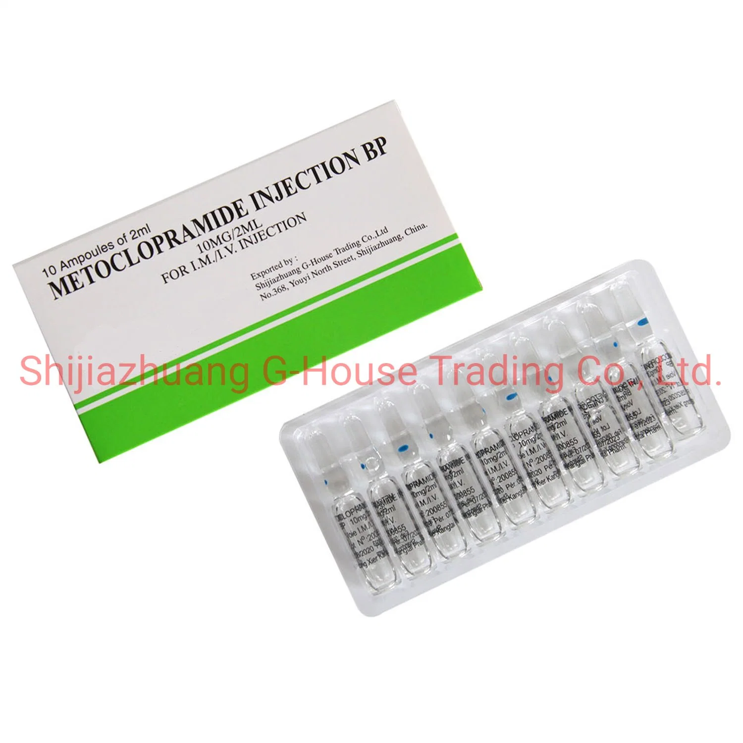 Metoclopramide Injection 10mg/2ml Finished Medicine Pharmaceutical