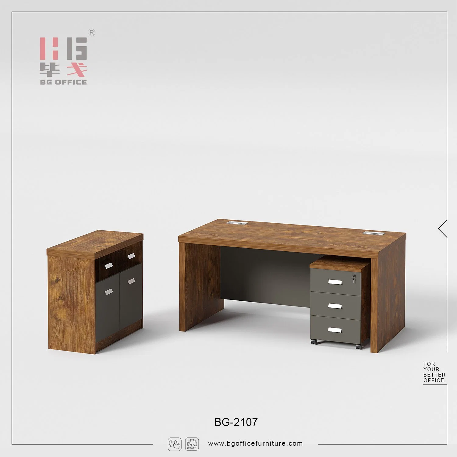 Wholesale/Supplier Manager Executive Office Computer Table Classic Wooden Desk Furniture with CNC Decor