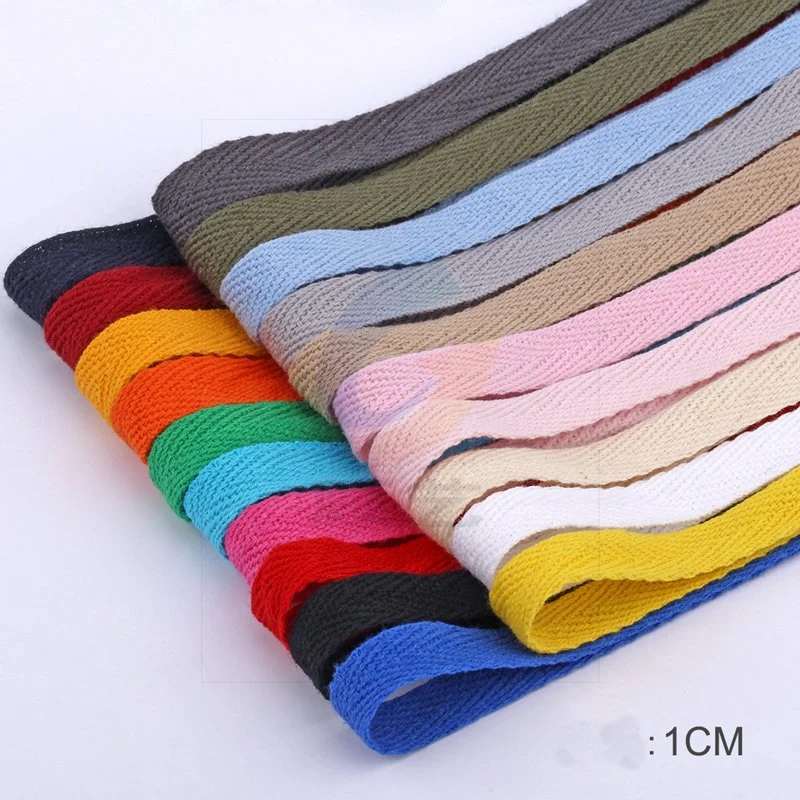 Factory Custom 1" 100% Cotton Woven Ribbon for Packing