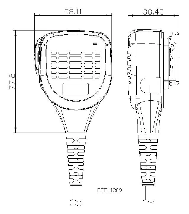 ميكروفون سماعة محمولة باليد لاسلكي Hytera Pd780 PT580