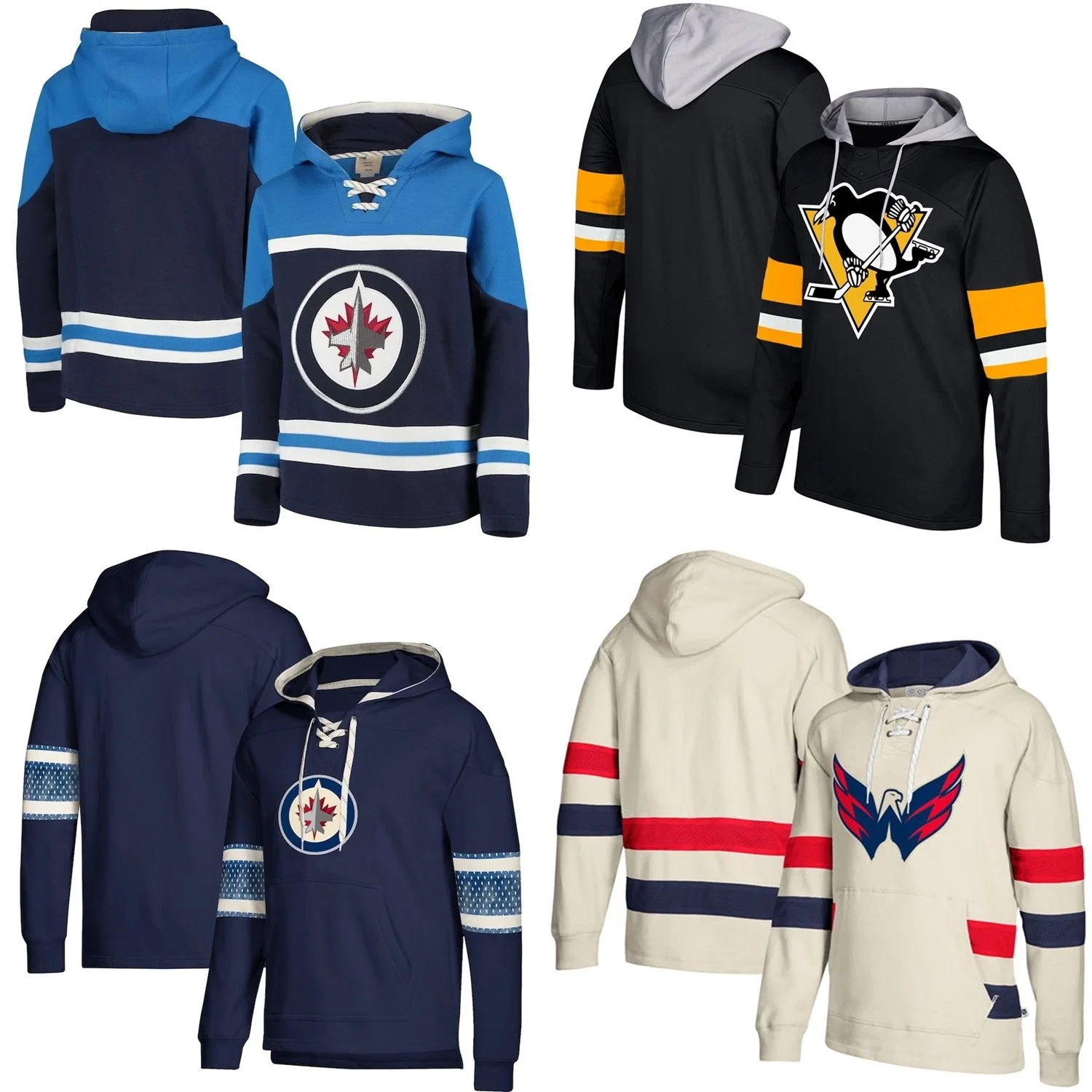 Mayorista 2019 Jets Penguins Ducks Putian Replica Sweaters Pullovers Hoodies