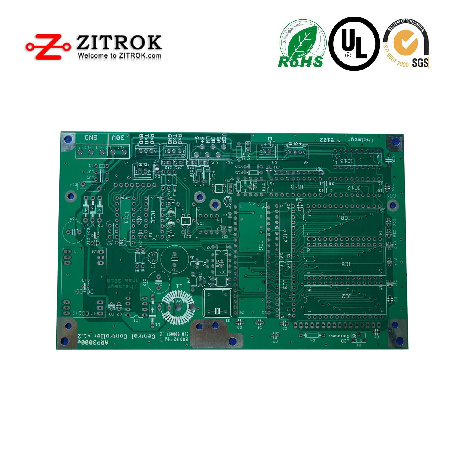 Placa de circuito impresso PCB multicamada para sistema de cinema em casa, PCBA rígido, conjunto de componentes