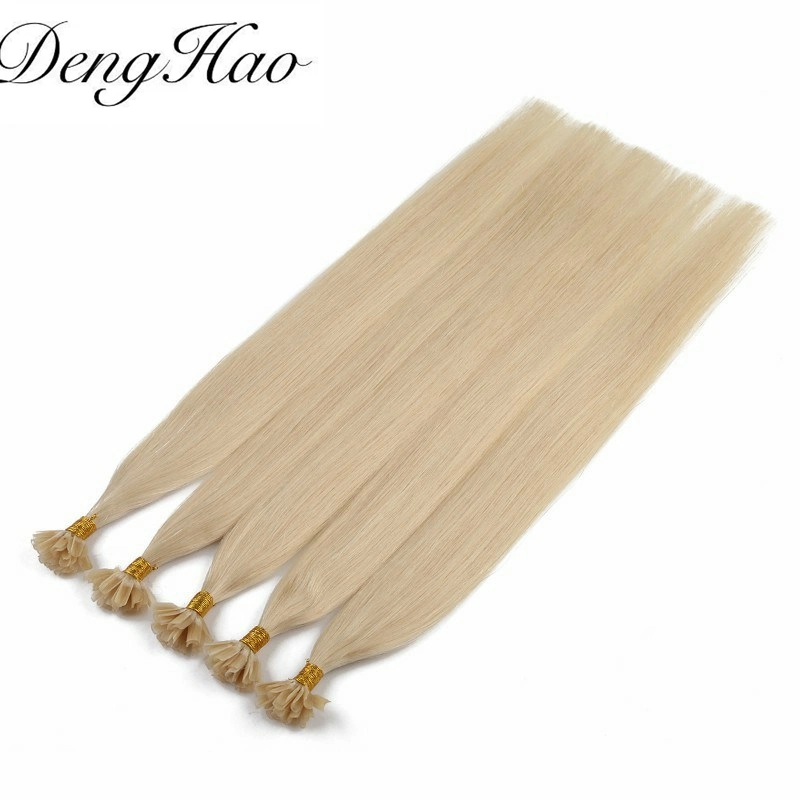 Hair Extension Prebonded virgen de Punta Indio U cabello humano.