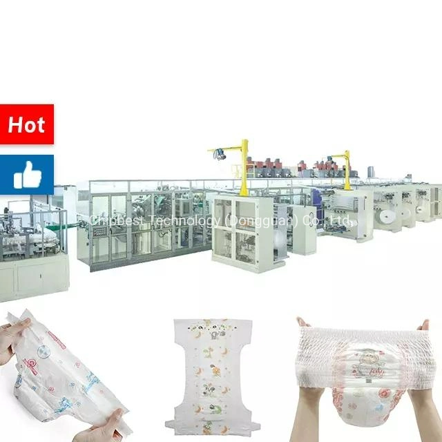 Used Fully Automatic Baby Big Waistband Diaper Secondhand Baby Nappy Nursing Pad Manufacturing Machine
