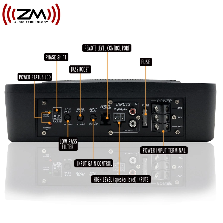 Professional RMS 200 Watt 10 Inch Active Under Seat Car Spl Woofer Audio Amplifier Slim Subwoofer Music Stereo Sound System