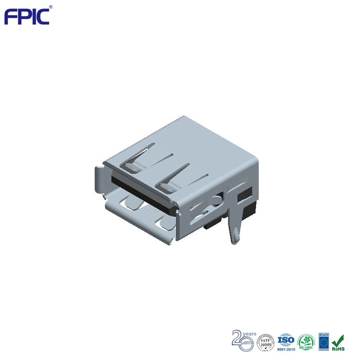 Electrónica de alta calidad de la toma USB Conector para teléfono móvil de carga rápida