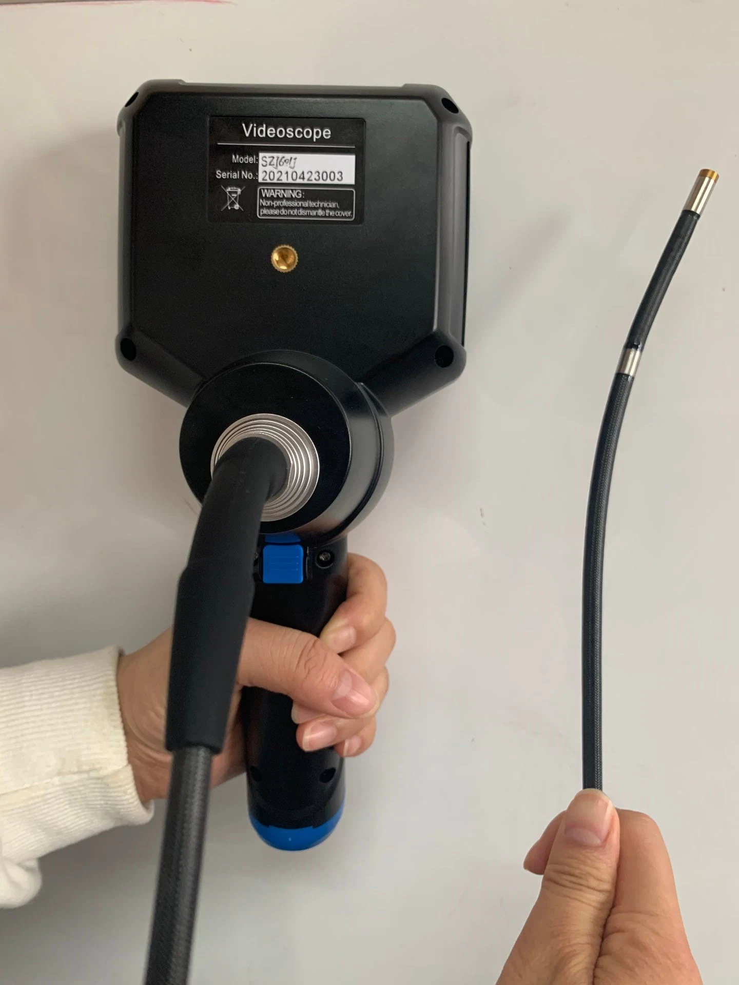 Flexible Industrial Borescope with 6mm Probe Lens, 2mts Working Cable, 3.5 Inch Display, 360 Degree Joystick Articulation