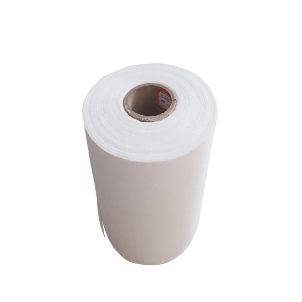Rouleau de tissu non tissé en polyester de haute qualité à base de pâte de bois, matériaux de nettoyage.