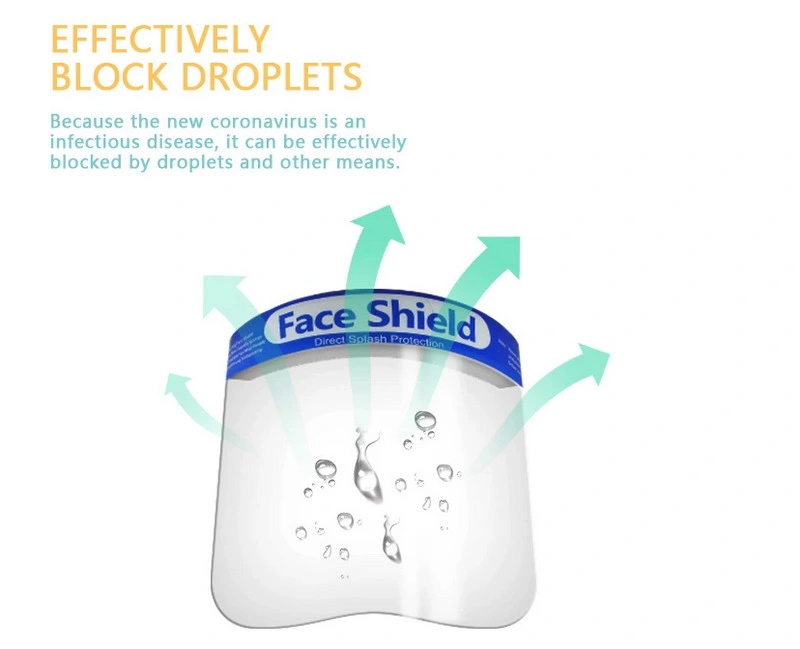 Protective Face Shield and Saliva Clear Film Protect Face and Eyes