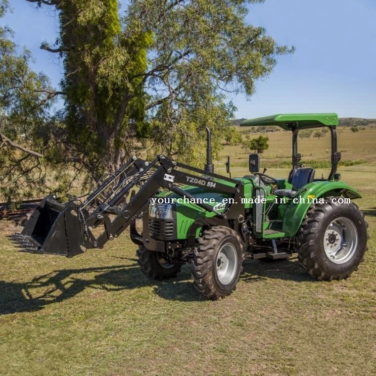 Factory Manufacturer Supply Dq404 40HP 4WD Mini Compact Farm Tractor with Tz04D Front End Loader