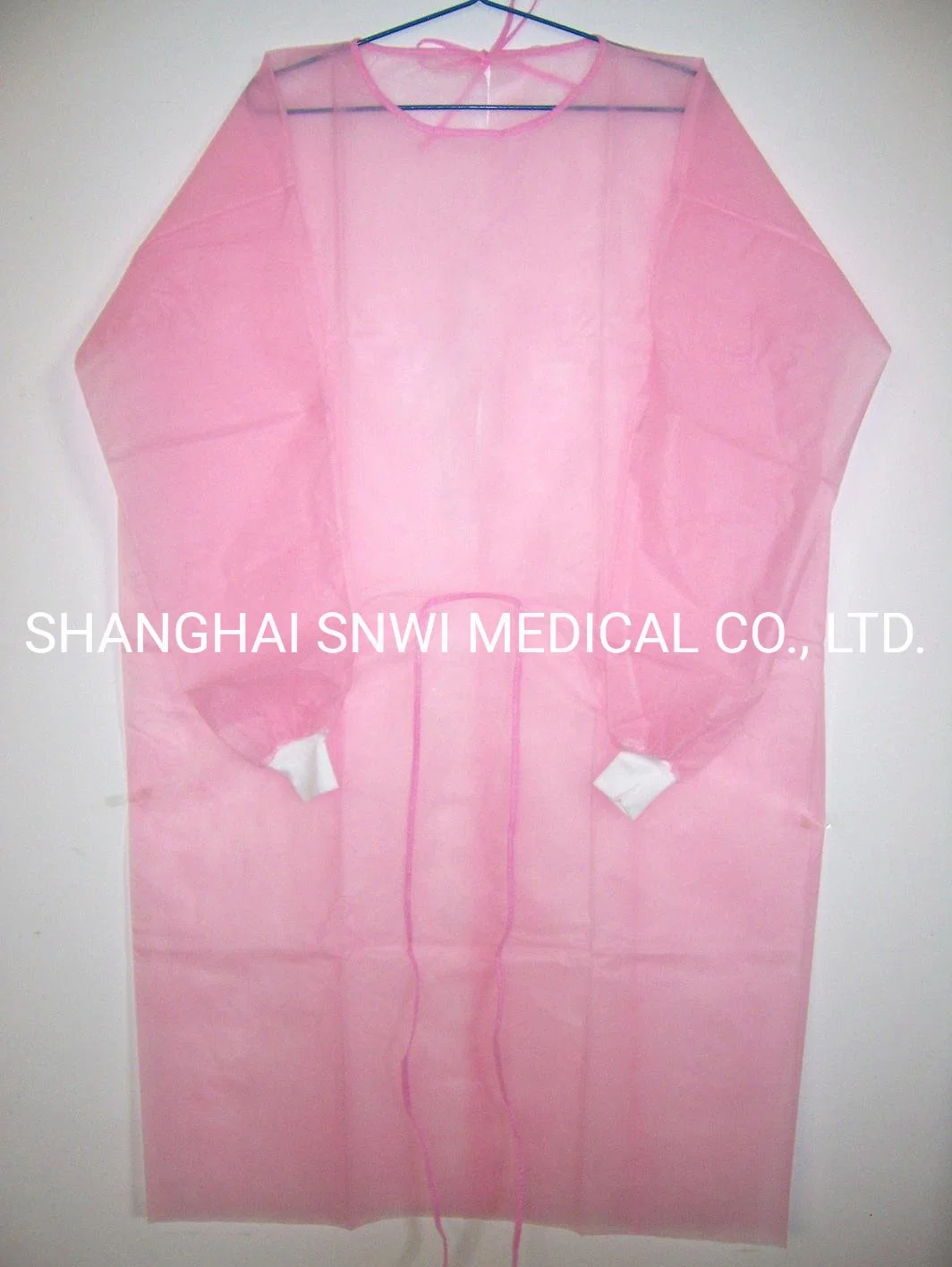 PP Coated PE Waterproof Disposable Fluid Resistant Ultrasonic Sealed Surgical Gown Isolation Gown Visitor Gown