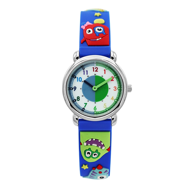 Quality Analog Kids Silicone Watches with 3D Colorful Lovely Cartoon Pattern