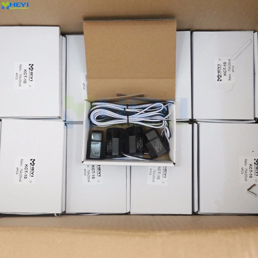 Clamp on Hole Size 10mm Class 0.5 Kct-10 Split Core Current Transformer 5A/2.5mA 20A/10mA Energy Meter 60A/20mA 75A/25mA 75A/333mv