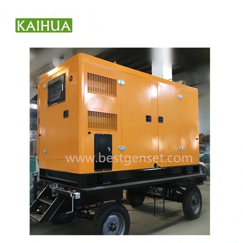 Small Portable 80kVA/64kw Trailer Type Diesel Generator Set with Wheels