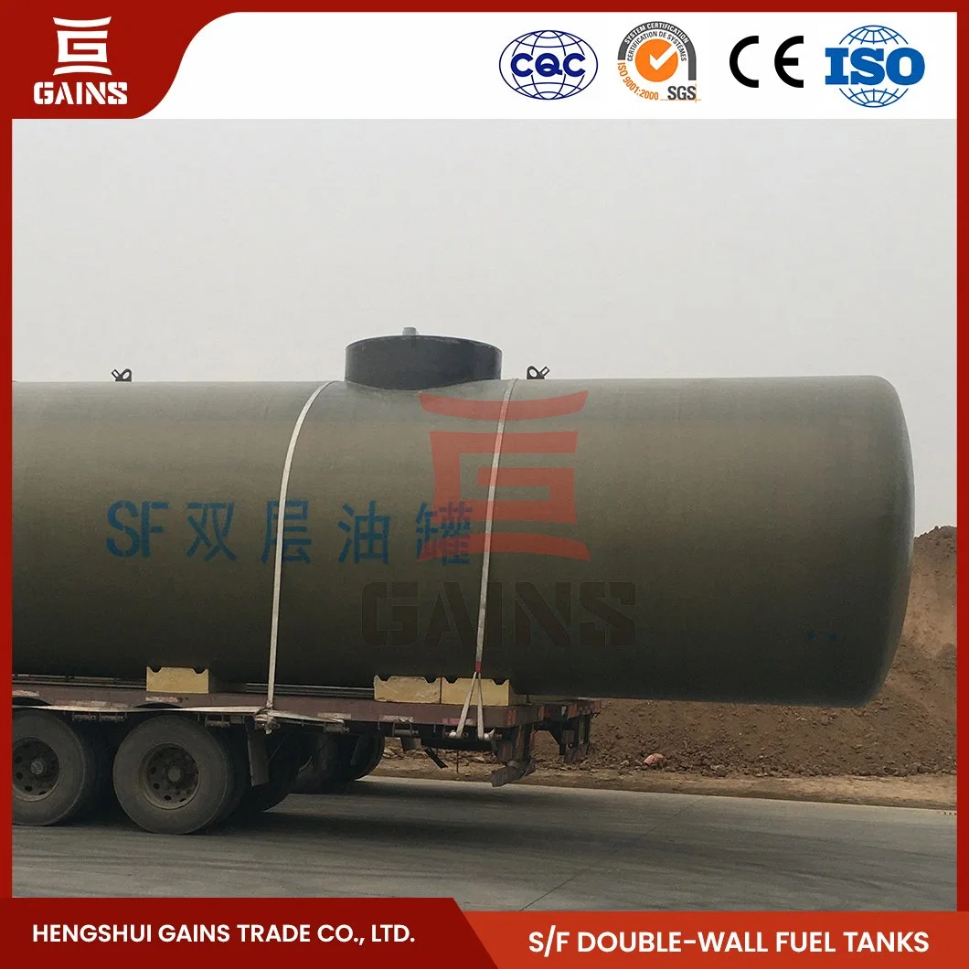 Ganancias Doble pared tanques de aceite a granel proveedores China Fiberglass Double Tanque de combustible de acero de pared