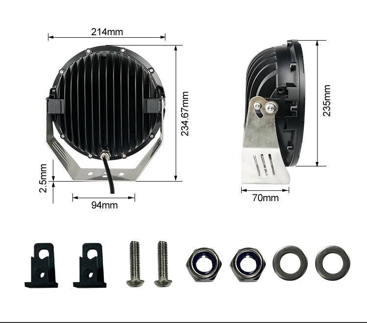 24V luces de trabajo automáticas luces de conducción LED redondas para remolque Coche