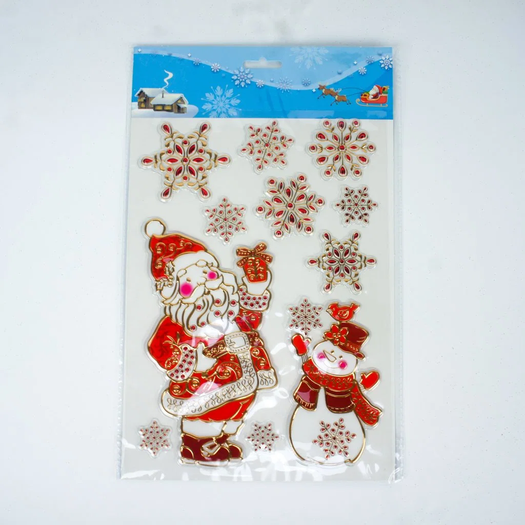 New Design Electrostatic Cling Santa Decoration Christmas Window Sticker48