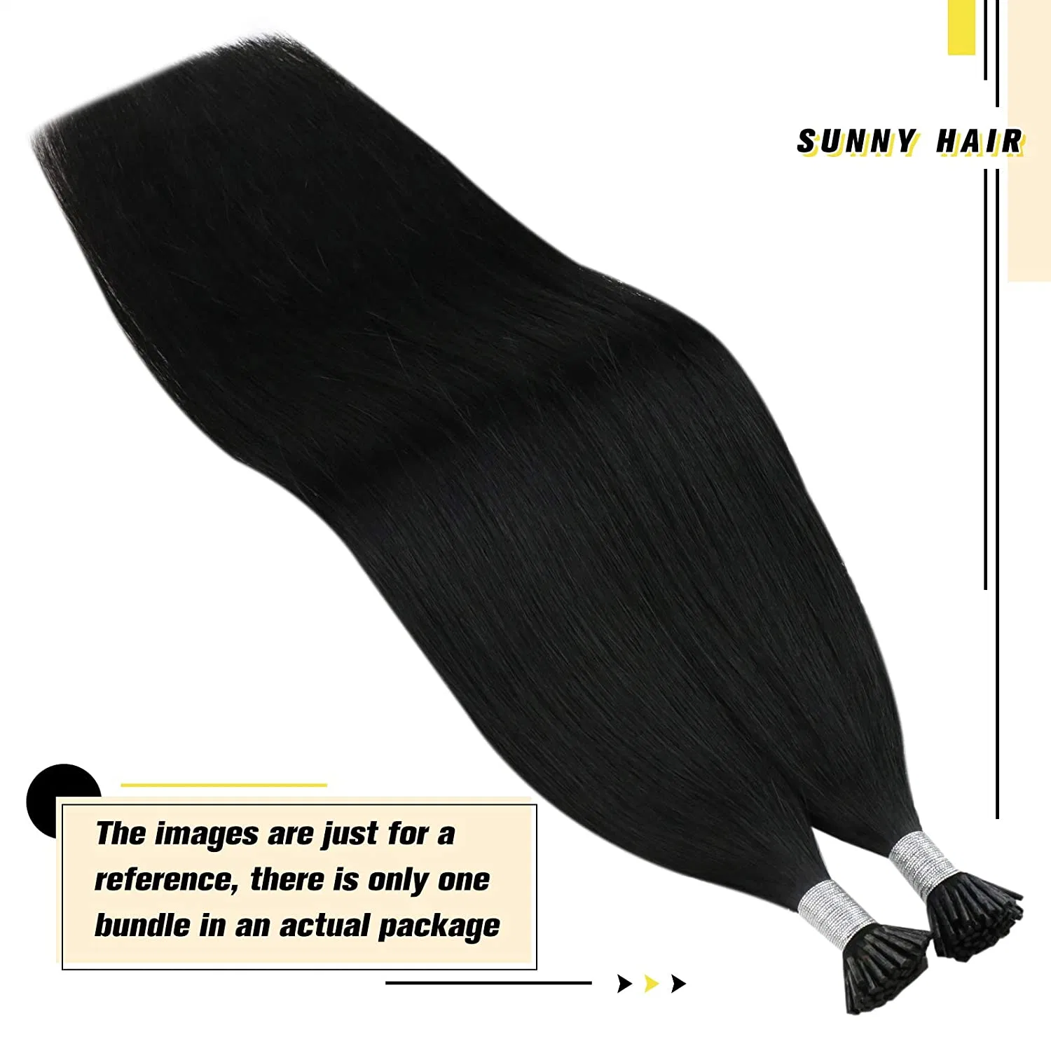 100% Remy Human Hair Natural Style Silky Straight Cold Fusion Hair Extensions